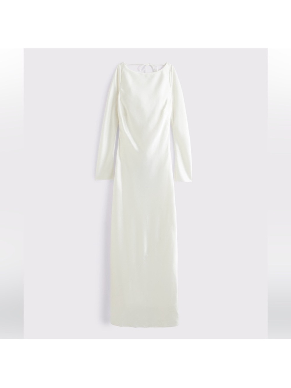 Elegant Long Sleeve Maxi Dress in White